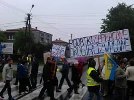 Tiry ominęły protest szerokim łukiem, bo policja zorganizowała objazdy