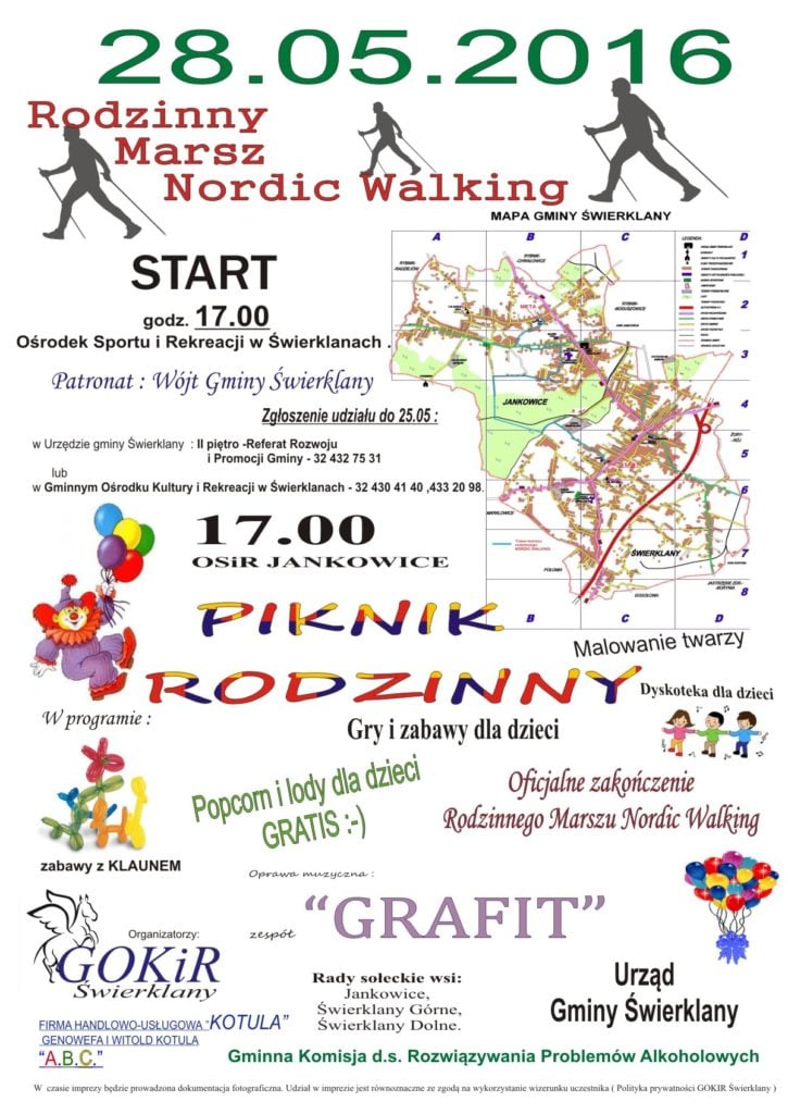 Rodzinny Marsz Nordic Walking połączony z piknikiem