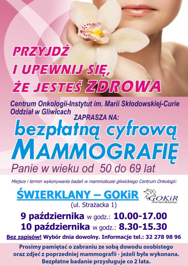 Bezpłatna mammografia cyfrowa