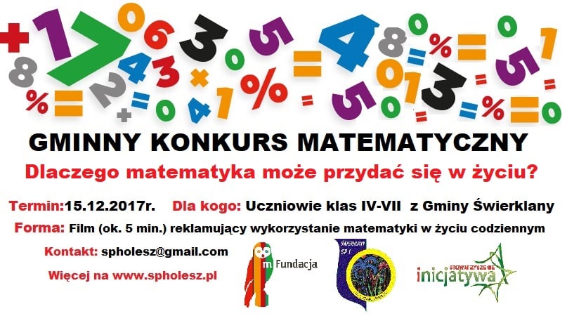 Konkurs filmowy z matematyką dla uczniów klas IV-VII