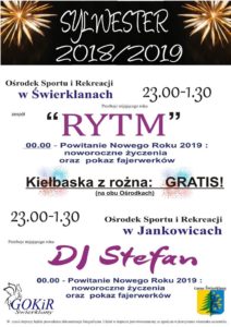Sylwester 2018/2019 na Ośrodkach w Świerklanach
