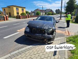 Nie ustąpiła pierwszeństwa. Została zabrana wraz z dziećmi do szpitala